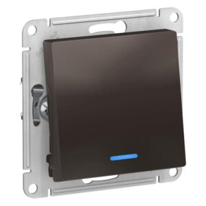 Переключатель проходной 1-кл. СП AtlasDesign 10А IP20 (сх. 6а) 10AX с подсветкой механизм мокко SE ATN000663 оптом купить цена
