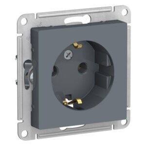 Розетка 1-м СП AtlasDesign 16А IP20 с заземл. механизм грифель SE ATN000743 оптом купить цена
