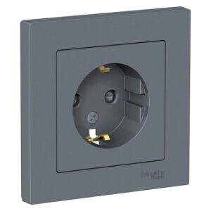 Розетка 1-м СП AtlasDesign 16А IP20 с заземл. защ. шторки в сборе грифель SE ATN000744 оптом купить цена