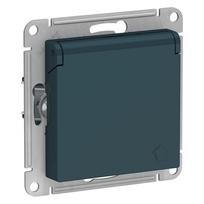 Розетка 1-м СП AtlasDesign 16А IP20 с заземл. защ. шторки с крышкой механизм изумруд SE ATN000846 купить оптом выгодно Розетка 1-м СП AtlasDesign 16А IP20 с заземл. защ. шторки с крышкой механизм изумруд SE ATN000846 оптом купить цена