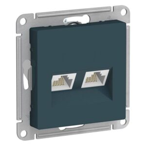 Розетка компьютерная 2-м AtlasDesign RJ45 кат.5E механизм изумруд SE ATN000885 оптом купить цена