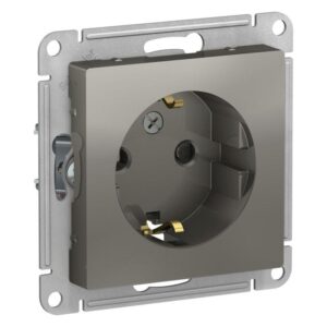 Розетка 1-м СП AtlasDesign 16А IP20 с заземл. защ. шторки механизм сталь SE ATN000945 оптом купить цена