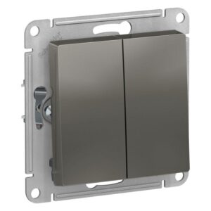 Выключатель 2-кл. СП AtlasDesign 10А IP20 (сх. 5) 10AX механизм сталь SE ATN000951 оптом купить цена