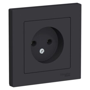 Розетка 1-м СП AtlasDesign 16А IP20 без заземл. в сборе карбон SE ATN001040 оптом купить цена