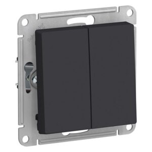 Выключатель 2-кл. СП AtlasDesign 10А IP20 (сх. 5) 10AX механизм карбон SE ATN001051 оптом купить цена