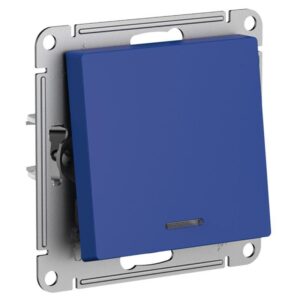 Выключатель 1-кл. AtlasDesign (сх. 1а) 10AX с подсветкой механизм аквамарин SE ATN001113 оптом купить цена