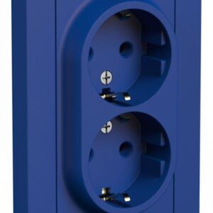 Розетка 2-м. AtlasDesign 16А с заземл. в сборе аквамарин SE ATN001124 оптом купить цена