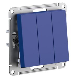 Выключатель 3-кл. AtlasDesign (сх. 1+1+1) 10AX механизм аквамарин SE ATN001131 оптом купить цена