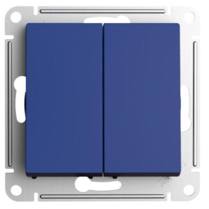 Переключатель перекрестный 2-кл. AtlasDesign 2хсх.7 10АХ механизм аквамарин SE ATN001173 оптом купить цена