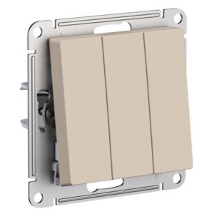 Выключатель 3-кл. AtlasDesign (сх. 1+1+1) 10AX механизм песочн. SE ATN001231 оптом купить цена