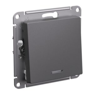 Выключатель 1-кл. AtlasDesign (сх. 1а) 10AX с подсветкой механизм базальт SE ATN001413 оптом купить цена