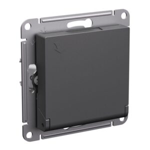 Розетка AtlasDesign 16А IP20 с заземл. защ. шторки с крышкой механизм базальт SE ATN001446 оптом купить цена