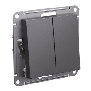 Выключатель 2-кл. AtlasDesign (сх. 5) 10AX механизм базальт SE ATN001451 оптом купить цена