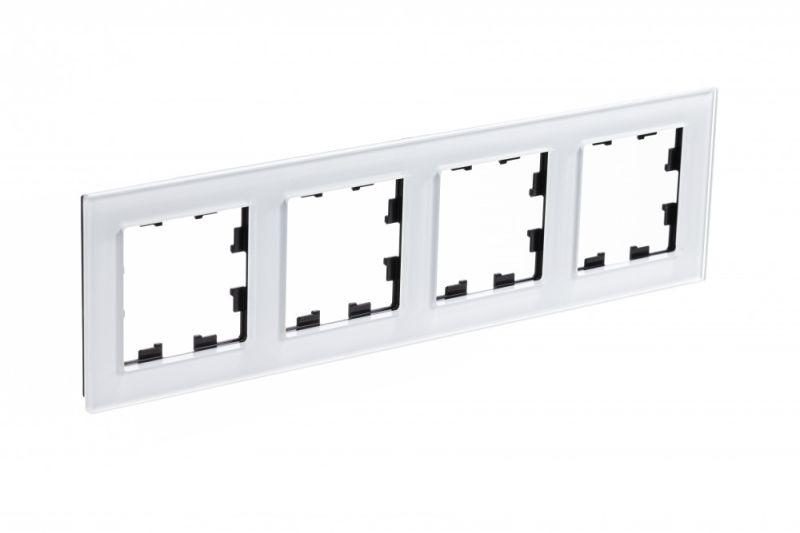 Рамка 4-м AtlasDesign Nature стекло бел. SE ATN320104 купить оптом выгодно Рамка 4-м AtlasDesign Nature стекло бел. SE ATN320104 оптом купить цена