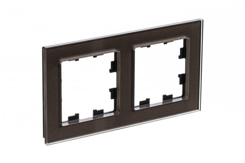 Рамка 2-м AtlasDesign Nature стекло мокко SE ATN320602 купить оптом выгодно Рамка 2-м AtlasDesign Nature стекло мокко SE ATN320602 оптом купить цена
