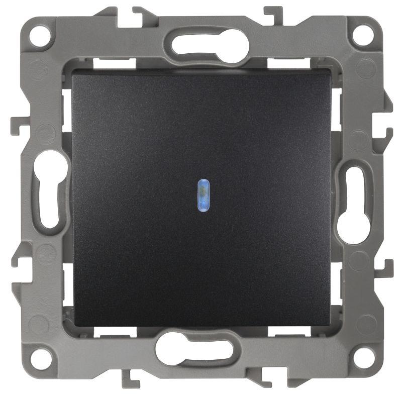 Выключатель 1-кл. СП Эра12 12-1102-05 10А IP20 250В 10AX с подсветкой механизм антрацит Эра Б0014637 купить оптом выгодно Выключатель 1-кл. СП Эра12 12-1102-05 10А IP20 250В 10AX с подсветкой механизм антрацит Эра Б0014637 оптом купить цена