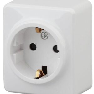 Розетка 1-м ОП Эра Эксперт 11-2203-01 16А IP20 250В 2P+E Schuko бел. Эра Б0020685 оптом купить цена