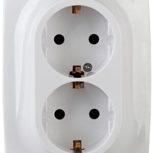 Розетка 2-м СП Эра12 12-2106-01 16А IP20 16AX 250В 2х2P+E Schuko бел. Эра Б0031228 оптом купить цена