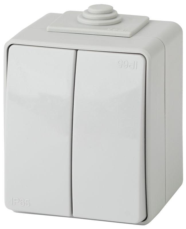 Выключатель 2-кл. ОП Эра Эксперт 10А IP65 11-1604-03 250В 10AX (10/100/1600) сер. Эра Б0035976 купить оптом выгодно Выключатель 2-кл. ОП Эра Эксперт 10А IP65 11-1604-03 250В 10AX (10/100/1600) сер. Эра Б0035976 оптом купить цена