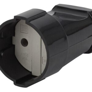 Розетка кабельная без заземл. прямая 10А черн. Rx1-B ЭРА Б0039681 оптом купить цена