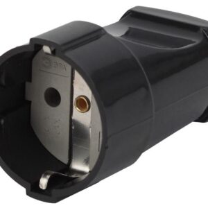 Розетка кабельная с заземл. прямая 16А черн. Rx2-B ЭРА Б0039683 оптом купить цена