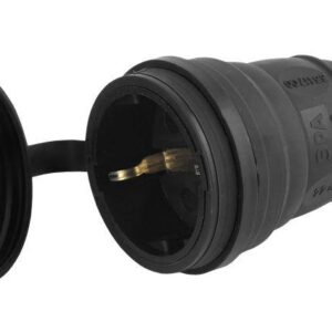 Разъем каучуковый с заземл. прям. 16А IP44 черн. Эра Б0044541 оптом купить цена