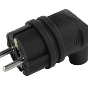 Вилка каучуковая с заземл. 90град 16А IP44 черн. V9-B-IP44 ЭРА Б0044542 оптом купить цена