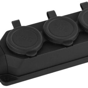 Колодка удлинителя 3-м с заземл. 16А IP44 K-3e-B-IP44 каучук черн. Эра Б0044545 оптом купить цена