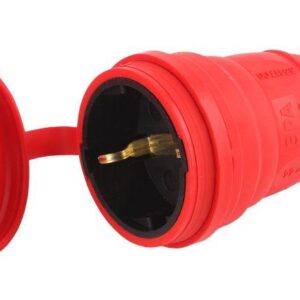 Разъем каучуковый R8-RED-IP44 с/з прямой 16А IP44 красн. Эра Б0044548 оптом купить цена
