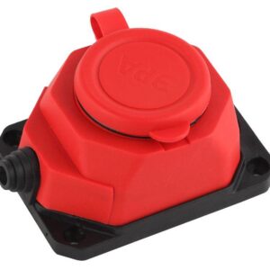 Колодка удлинителя 1-м с заземл. 16А IP44 K-1e-RED-IP44 каучук красн. Эра Б0044550 оптом купить цена