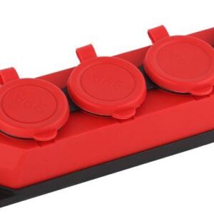 Колодка удлинителя 4-м с заземл. 16А IP44 K-4e-RED-IP44 каучук красн. Эра Б0044553 оптом купить цена