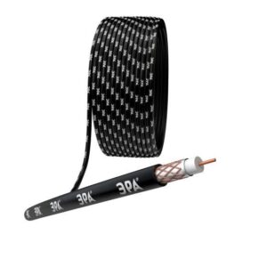 Кабель коаксиальный RG-6U 75Ом Cu/оплетка Cu 64проц. PE черн. (уп.305м) Эра Б0044605 оптом купить цена