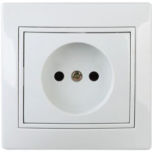 Розетка 1-м СП Plano 1-201-01 16А IP20 250В 2P бел. Intro Б0053859 оптом купить цена