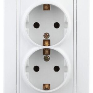 Розетка 2-м СП Plano 1-205-01 16А IP20 250В 2х2P+E Schuko бел. Intro Б0053915 оптом купить цена