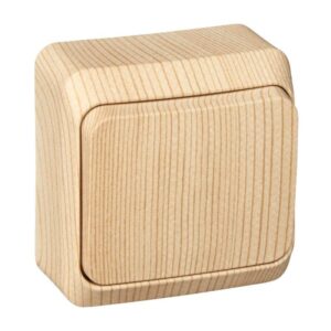 Выключатель 1-кл. ОП Этюд Дача 10А IP20 сосна SE BA10-001D оптом купить цена