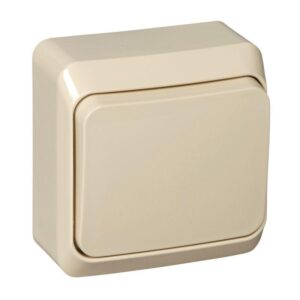 Переключатель проходной 1-кл. ОП Этюд 10А IP20 крем. SE BA10-004K оптом купить цена