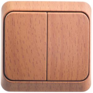 Выключатель 2-кл. ОП Этюд Дача 10А IP20 с подсветкой бук SE BA10-006T оптом купить цена