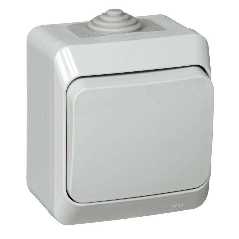 Выключатель 1-кл. ОП Этюд 10А IP44 10AX сер. SE BA10-041C купить оптом выгодно Выключатель 1-кл. ОП Этюд 10А IP44 10AX сер. SE BA10-041C оптом купить цена