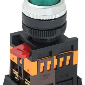 Кнопка ABLFP-22 d22мм 1з+1р 240В неон зел. IEK BBT20-ABLFP-K06 оптом купить цена