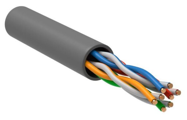 Кабель витая пара U/UTP кат.5E 4х2х24AWG solid CCA PVC сер. (м) GENERICA BC1-C5E04-111-100-G оптом купить цена