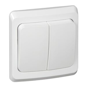 Выключатель 2-кл. СП Этюд 10А IP20 бел. SE BC10-002B оптом купить цена