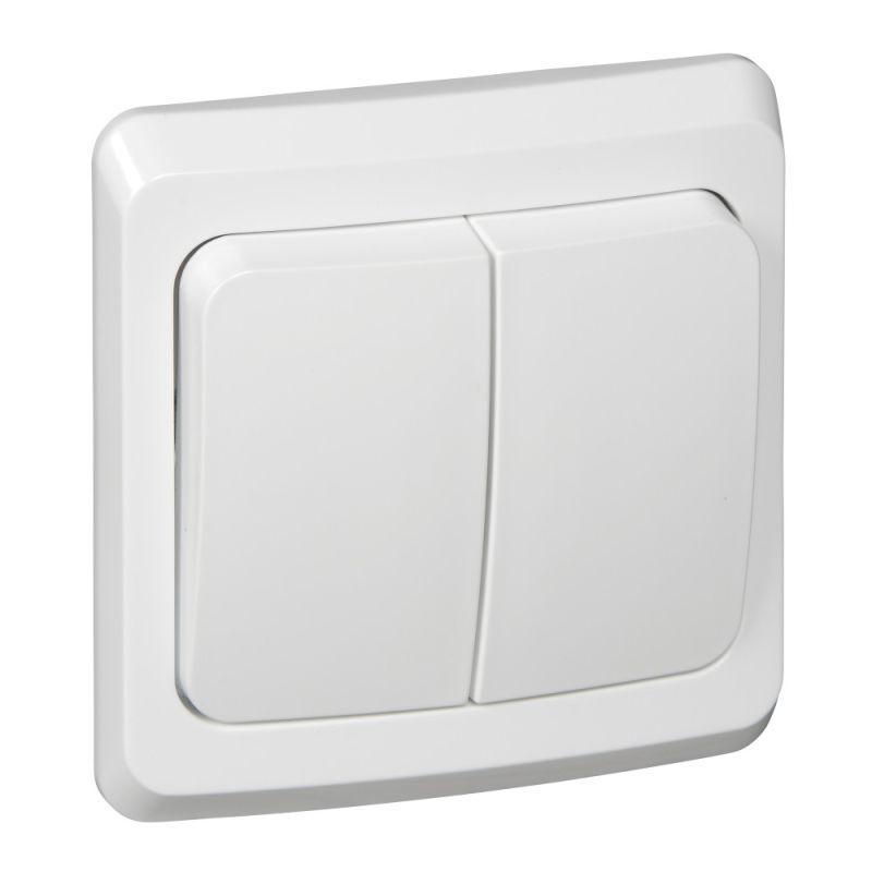 Выключатель 2-кл. СП Этюд 10А IP20 бел. SE BC10-002B купить оптом выгодно Выключатель 2-кл. СП Этюд 10А IP20 бел. SE BC10-002B оптом купить цена