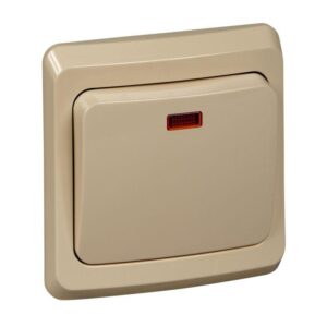 Выключатель 1-кл. СП Этюд 10А IP20 с подсветкой крем. SE BC10-005K оптом купить цена