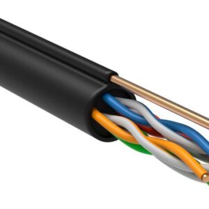 Кабель витая пара F/UTP кат.5E 4х2х24AWG solid CU LDPE Outdoor трос черн. (м) GENERICA BC3-C5E04-359-305-G оптом купить цена
