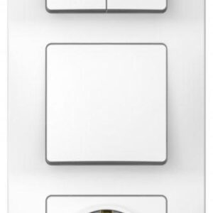 Блок СП Blanca (розетка с заземл. защ. шторки 16А 250В + 1-кл. выкл. + 2-кл. выкл.) бел. SE BLNBS101201 оптом купить цена