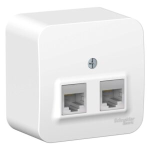 Розетка компьютерная 2-м ОП Blanca RJ45 кат.5E с изолир. пластиной бел. SE BLNIA045451 оптом купить цена
