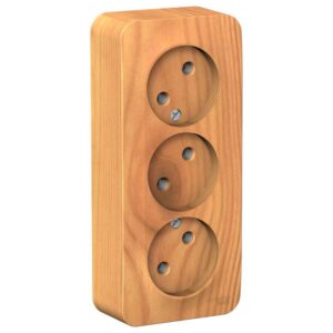 Розетка 3-м ОП Blanca 16А IP20 250В без заземл. без защ. шторок с изолир. пластиной ясень SE BLNRA000315 оптом купить цена