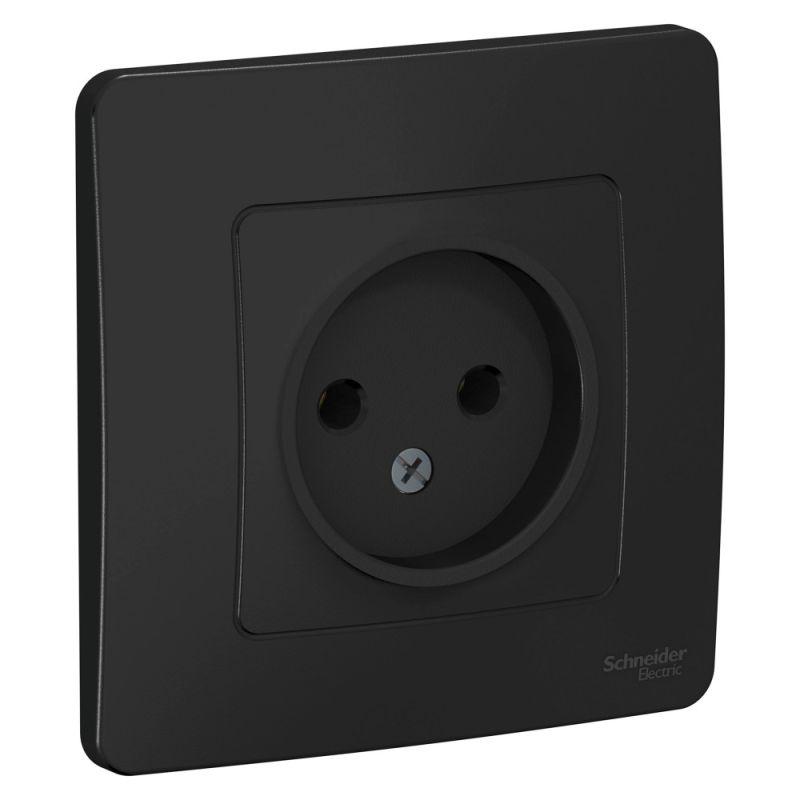 Розетка 1-м СП Blanca 16А IP20 250В без заземл. без защ. шторок антрацит SE BLNRS000016 купить оптом выгодно Розетка 1-м СП Blanca 16А IP20 250В без заземл. без защ. шторок антрацит SE BLNRS000016 оптом купить цена