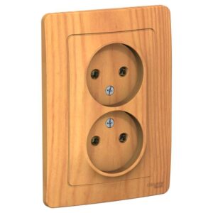 Розетка 2-м СП Blanca 16А IP20 250В без заземл. без защ. шторок ясень SE BLNRS000025 оптом купить цена