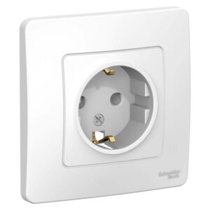Розетка 1-м СП Blanca 16А IP20 250В с заземл. без защ. шторок бел. SE BLNRS001011 оптом купить цена